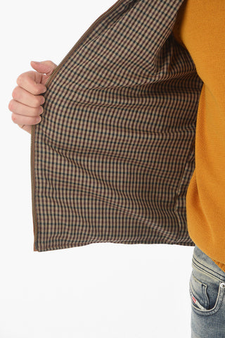 Suede Leather JEFF Jacket with Wolly Sleeves