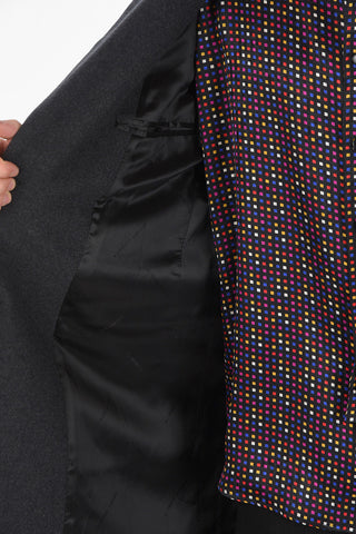 Cappotto Monopetto DASTER In Misto Lana con Revers a Lancia