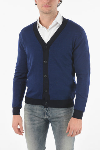 Cardigan Herringbone in Lana Vergine