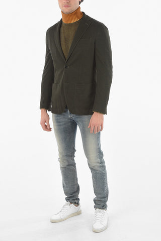 micro houndstooth side vents notch lapel 2-button TITO blazer