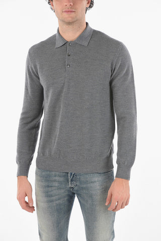 Maglia Punto Ondina con Collo a Polo