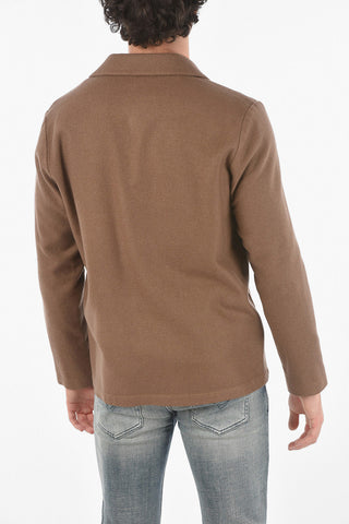 Basket Weaved Wool-blend DERBY Blazer with Double Breast Pocket