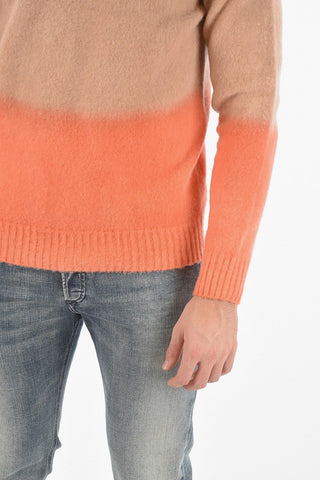 Gradient Two-tone Turtleneck Sweater