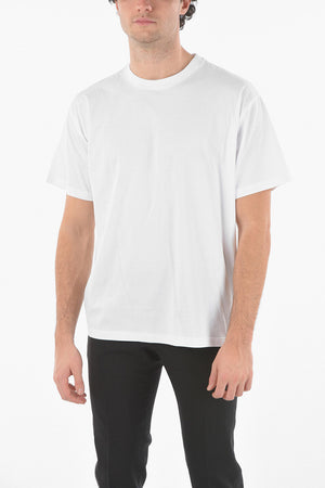 T-shirt girocollo con Stampa in Lettering in Rilievo