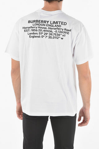 Crewneck T-shirt with Embossed Lettering Print