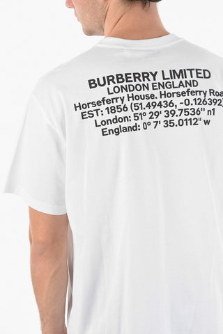Crewneck T-shirt with Embossed Lettering Print