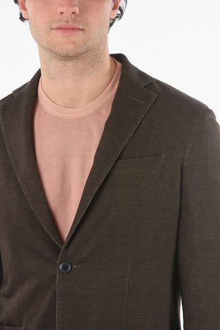 Micro Houndstooth Cashmere-blend TITO Blazer with Notch Lapel