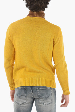 Maglia a Collo Alto con Collo e Polsini a Costine
