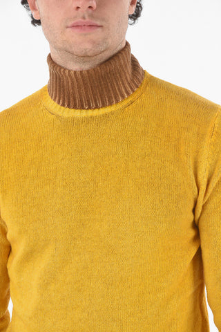 Maglia a Collo Alto con Collo e Polsini a Costine