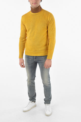 Maglia a Collo Alto con Collo e Polsini a Costine