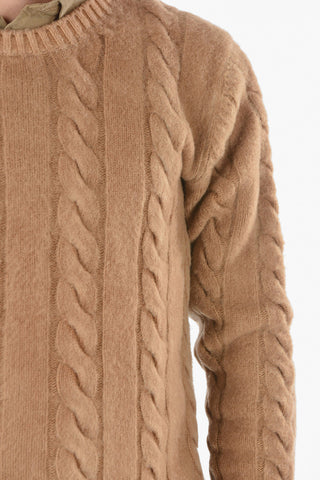 Aran Virgin Wool Crewneck Sweater