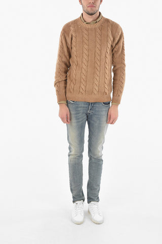 Aran Virgin Wool Crewneck Sweater