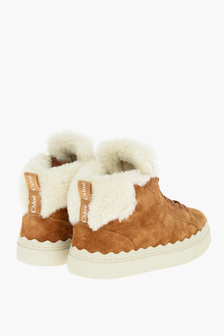Sneakers Alte Imbottite In Pelle Scamosciata