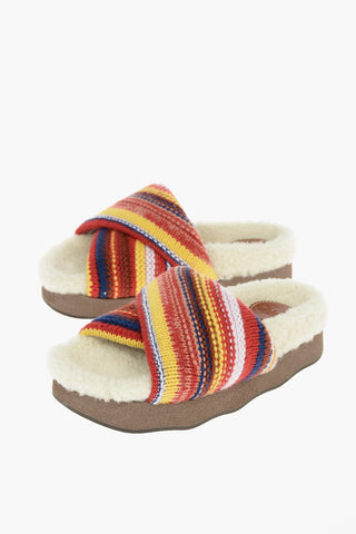 Slides In misto Cashmere Con Suola Teddy