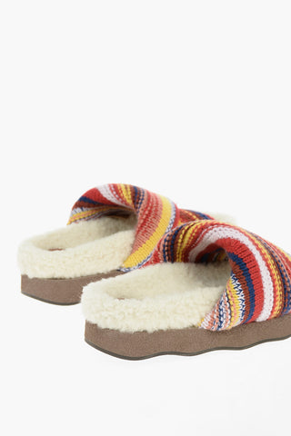 Slides In misto Cashmere Con Suola Teddy