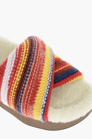 Teddy Sole Cashmere Blend Slides