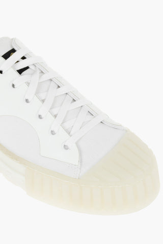 Fabric Leather Sneakers Rubber Sole