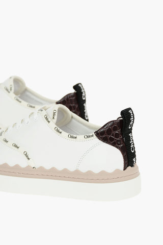 Leather Sneakers With Logoed Edges And Irregular Sole