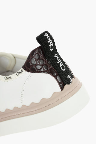 Leather Sneakers With Logoed Edges And Irregular Sole