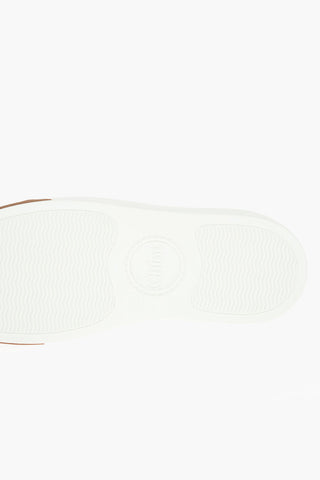 Leather Sneakers With Logoed Edges And Irregular Sole