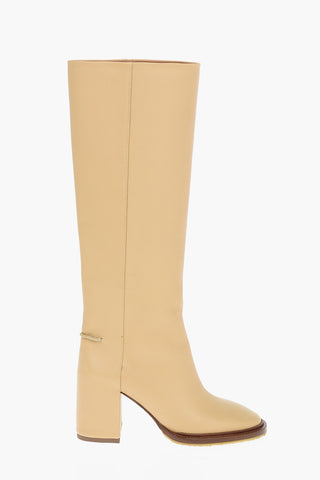 10 cm Heel Leather EDITH High Boots