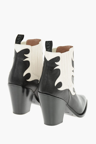 9 cm Heel Pointed FRIDA Leather Booties