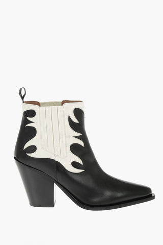 9 cm Heel Pointed FRIDA Leather Booties
