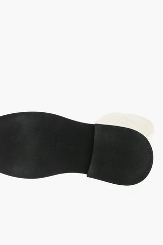 Platform Sole Leather Ankle Boots