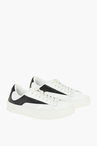 Fabric Leather Sneakers Rubber Sole