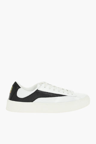 Fabric Leather Sneakers Rubber Sole