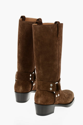 Stivali In Pelle Scamosciata ROXY BOOT Con Punta Squadrata