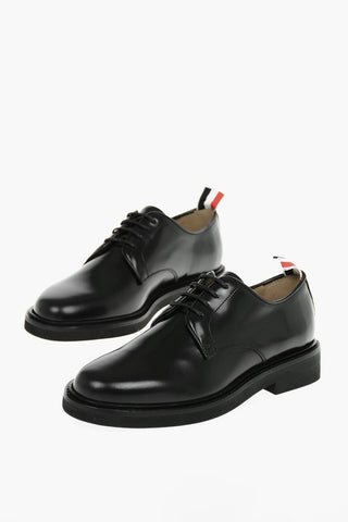 Rubber Sole Leather Derby Shoes