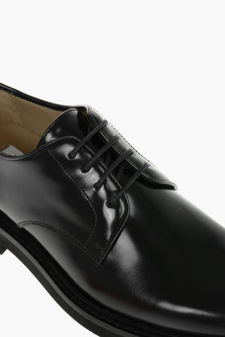 Rubber Sole Leather Derby Shoes