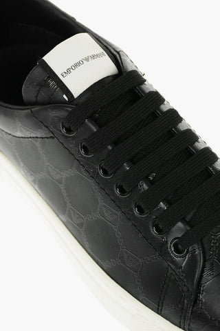 Rubber Sole Logoed Leather Sneakers