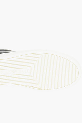 Rubber Sole Logoed Leather Sneakers
