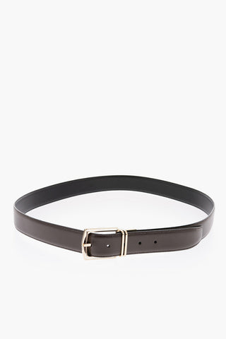 Two-Tone Reversible Leather Belt 35mm 