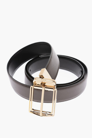 Two-Tone Reversible Leather Belt 35mm 