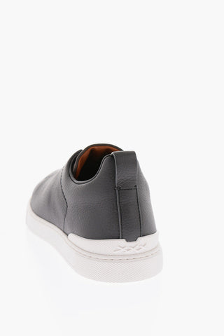 Textured and Suede Leather TRIPLE STITCH Sneakers