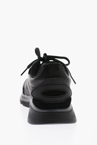Leather and Fabric UTE TRAINER Sneakers