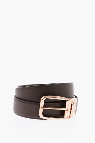 Cintura in Pelle Reversibile con Fibbia Bronzeo 35mm