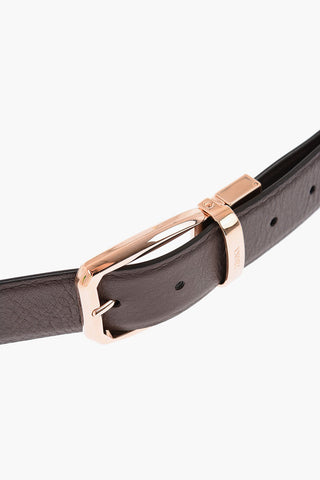 Cintura in Pelle Reversibile con Fibbia Bronzeo 35mm