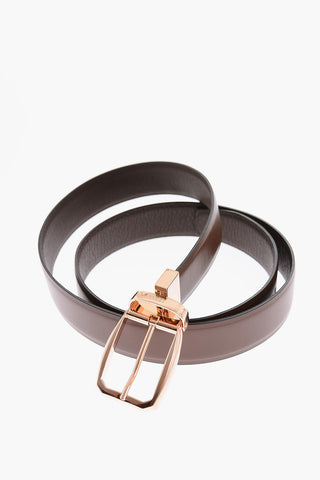 Cintura in Pelle Reversibile con Fibbia Bronzeo 35mm