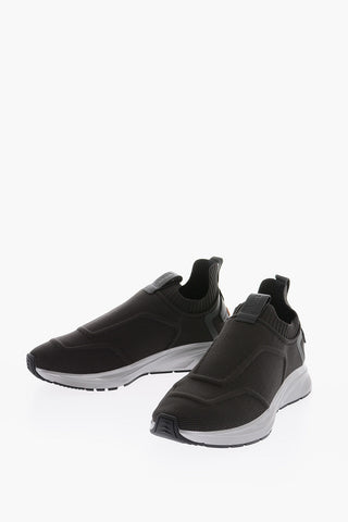 Sneakers Slip on TM TRAINER in Tessuto Intrecciato con Suola a Contrasto