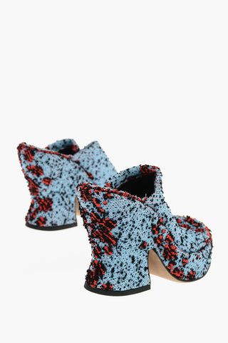 Viscose-blend Bouclé Mules with Sculptured Heel 11cm