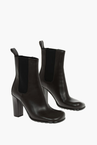 Leather STORM Chelsea Ankle Boots with Squared Toe 10,5cm