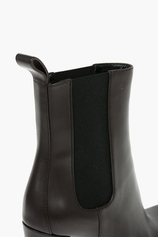 Leather STORM Chelsea Ankle Boots with Squared Toe 10,5cm