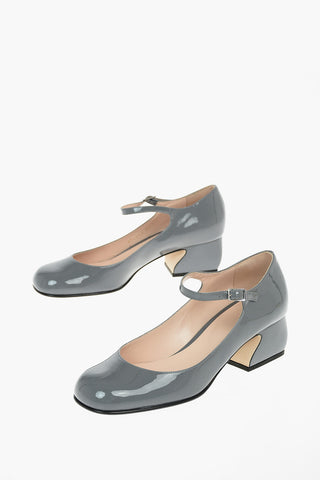 SI ROSSI Patent Leather Mary Jane Pumps with Sculptured Heel 5cm