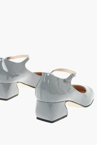 SI ROSSI Patent Leather Mary Jane Pumps with Sculptured Heel 5cm