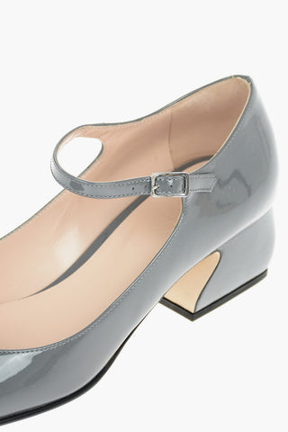 SI ROSSI Patent Leather Mary Jane Pumps with Sculptured Heel 5cm