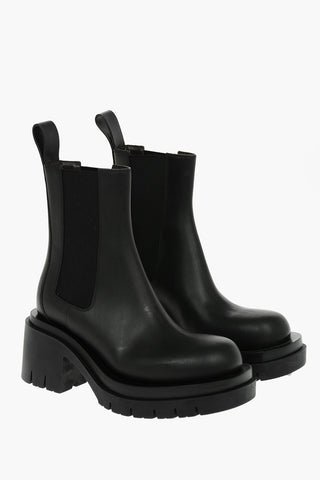 Leather Chelsea Boots with Lug Sole 7,5cm